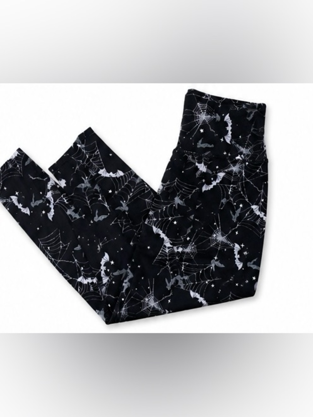 No Boundaries Halloween Bat & Spiderweb Leggings Black Size M 8–10 - Picture 5 of 5